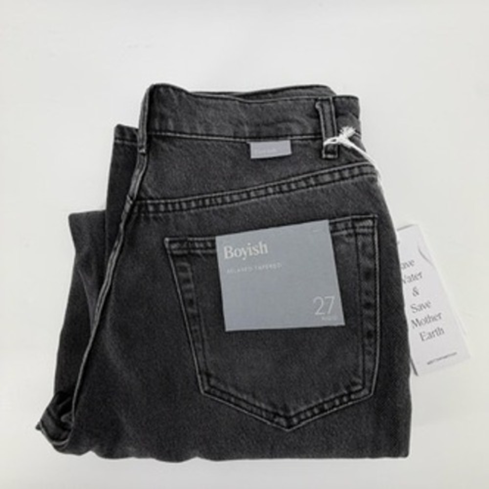 Boyish Jeans The Toby Relaxed Tapered High Rise Grey Denim 27 Space Odyssey NEW‎